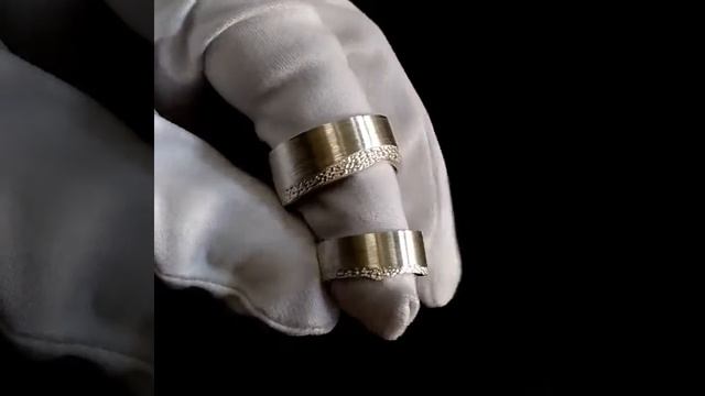 Широкие обручальные кольца из белого золота с матовой поверхностью смотреть онлайн