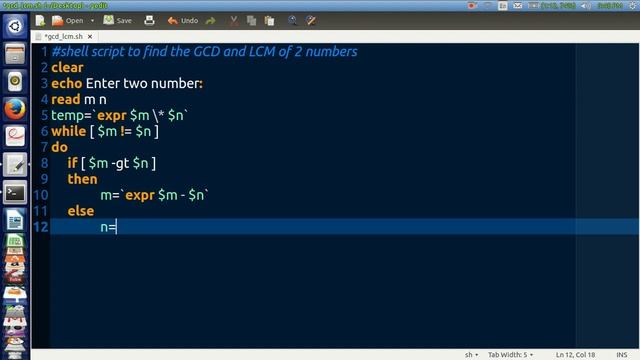 Shell script finding gcd and lcm of two numbers смотреть онлайн