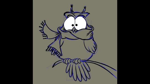 Сова в снегу