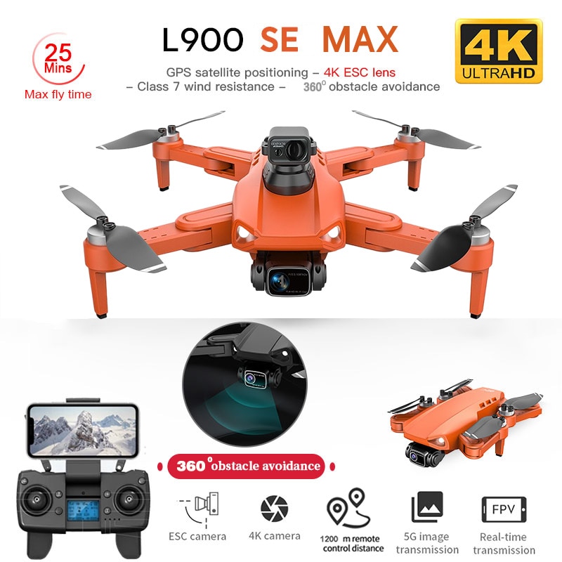 Квадрокоптер L900 PRO SE MAX с GPS и камерой 4K, 1,2 км, 25 мин..mp4 смотреть онлайн