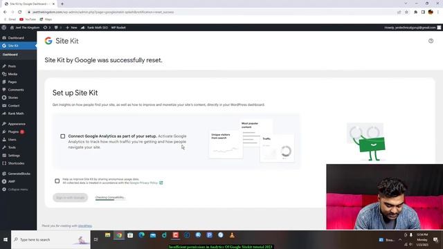 Insufficient Permission of Analytics Google Site Kit ?|| Problem Solved ? tutorial 2023 Hindi смотреть онлайн