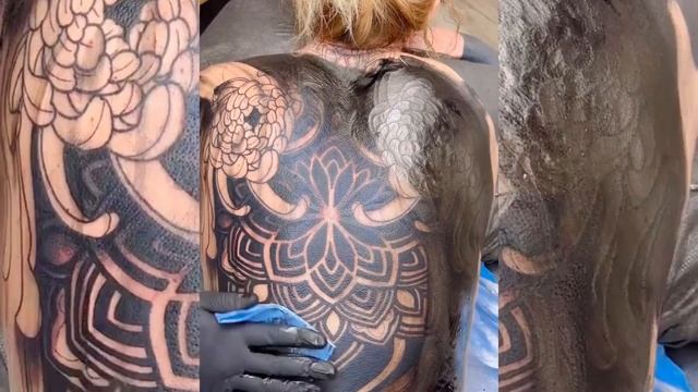 ? Ink Bath Blackwork Tattoo By Mitchbtattoos #tattuba #tattoo #tattooartist #blackwork #black