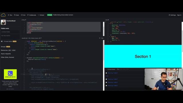 How to use Intersection Observer in JavaScript смотреть онлайн