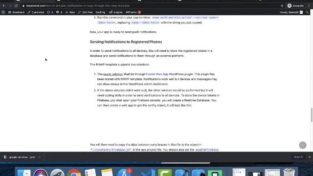 4 Configuring notifications - Create React Native mobile app for WordPress смотреть онлайн