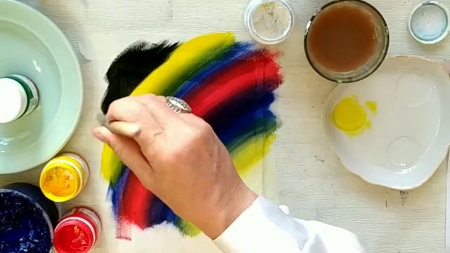 Ёлка Звёздное небо Как нарисовать пейзаж красиво гуашью для новичков / Быстро / смотреть онлайн