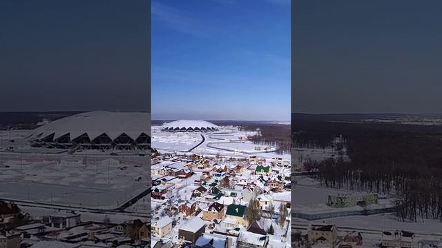 Вид с 24 этажа ЖК Олимпия Парк/Стадион Солидарность Арена/Самара/Россия смотреть онлайн