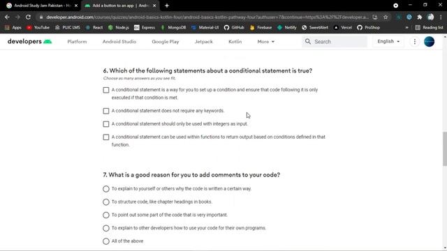 Add A Button To An App Quiz Answers | Kotlin Basics Quiz Answers | AndroidSeekho Quiz Answers смотреть онлайн