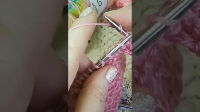 Как вязать тройной накид #спицами смотреть онлайн