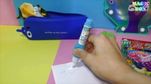 Собираем и заполняем пенал в школу Морская канцелярия для панды