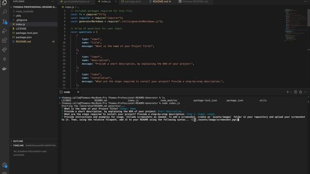 Thomas' Professional README.md Generator смотреть онлайн