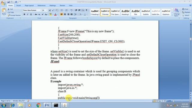 JAVA JFRAME & JPANEL EXAMPLE смотреть онлайн