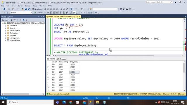 78.COMPOUND OPERATORS IN SQL смотреть онлайн