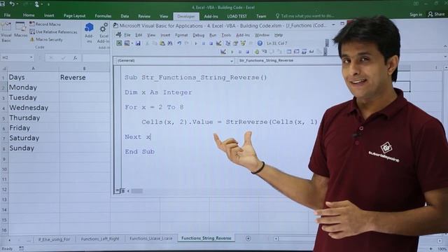 Excel VBA - String Reverse смотреть онлайн