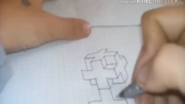 Как нарисовать куб крест смотреть онлайн