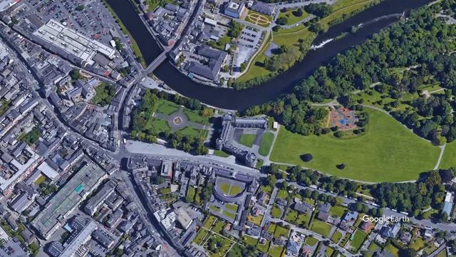 Kilkenny Castle - Google Earth View смотреть онлайн
