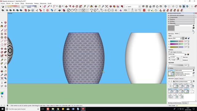 Sketchup Pro 2017 | Cómo aplicar texturas en Objetos complejos смотреть онлайн