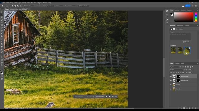 Генеративная заливка в фотошопе и генерация расширения | generative expand смотреть онлайн