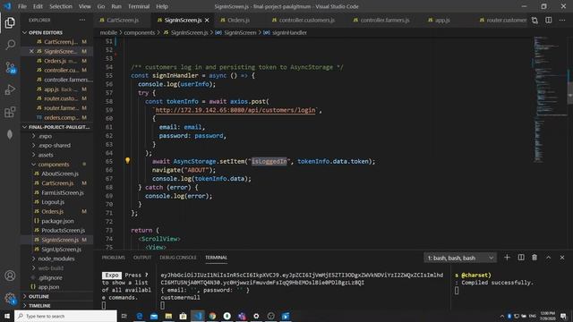 React - native /AsyncStorage implementation смотреть онлайн