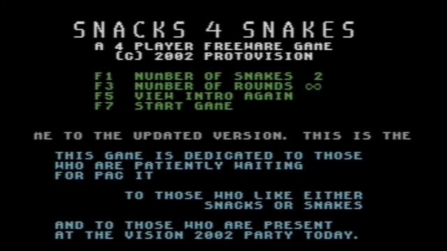 C64 Game: Snacks 4 Snakes смотреть онлайн
