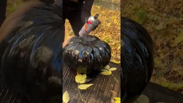 Как покрасить тыквы аэрозольной краской - красим в металлик серебро и золото баллончиком Decorix