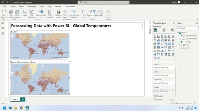 Power BI: Forecasting Data with Power BI - Forecasting the Global Temperatures (Tutorial) смотреть онлайн