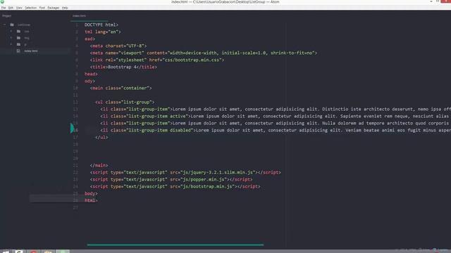 Curso de Bootstrap 4: Grupo de lista. Bootstrap 4 Course: List group. смотреть онлайн