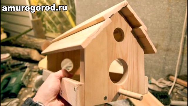 Как сделать кормушку для птиц своими руками (самоделки из дерева) смотреть онлайн