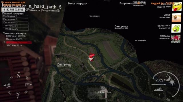SpinTires - карты "Проект 2" и "After a Hard path 5" лёгкий обзор смотреть онлайн