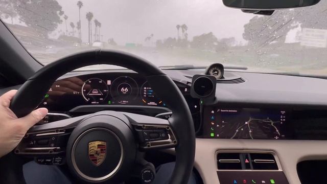 Taycan Drive During The Biggest Storm Of The Year 【Taycan35】