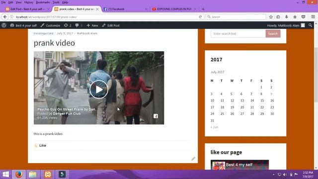 how to embed youtube & facebook videos on wordpress website [ hindi / urdu ] смотреть онлайн