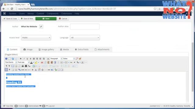 What No Website, How To :: Editing K2 Items (Joomla v3.6.2 and K2 v2.7.1) смотреть онлайн