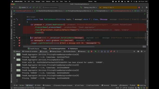 Apache Pulsar integration (Microservices with .NET 6.0) - FeedR episode #9 смотреть онлайн