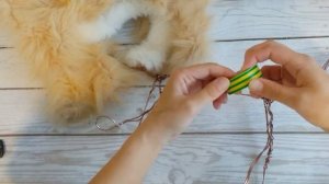 Реалистичный кот из меха.