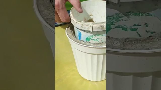 Вазон из цемента и пластиковых бутылок своими руками Кашпо из цемента Поделки из цемента смотреть онлайн
