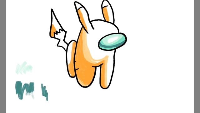 Рисуем Амонг Ас ПИКАЧУ. Как рисовать персонажа Among Us. смотреть онлайн