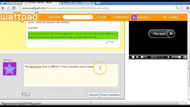 Wattpad: DIV & BLOCKQUOTE STYLE смотреть онлайн