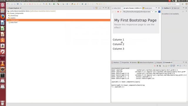 Bower, npm & JSON editor in Eclipse Neon смотреть онлайн
