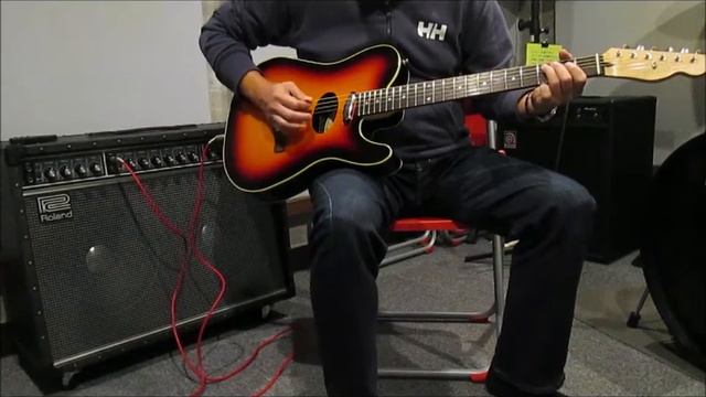 Fender Telecoustic DLX SB смотреть онлайн