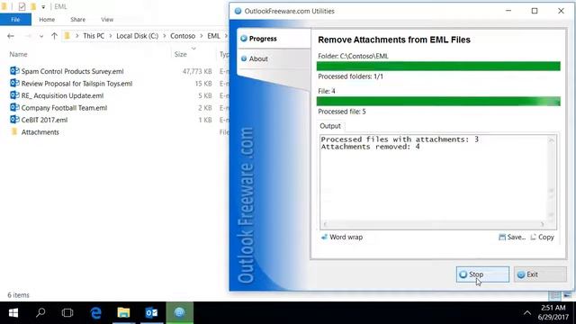 Remove Attachments from EML files смотреть онлайн