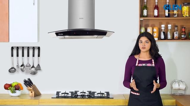 Glen 6071 EX TS Kitchen Chimney 60cm, Airflow 1000 m3/h смотреть онлайн