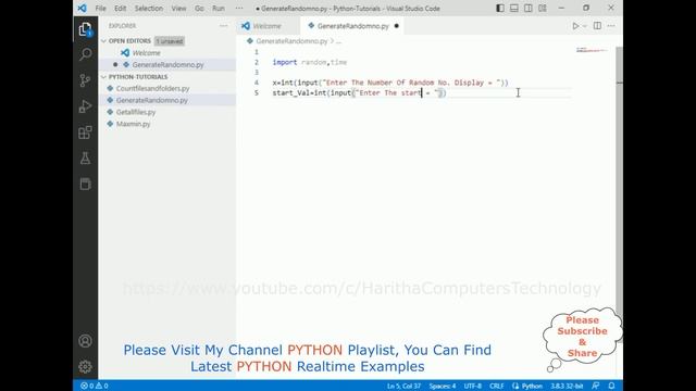 Python PY Tutorials 2023 Generate Random Numbers Input User Range смотреть онлайн