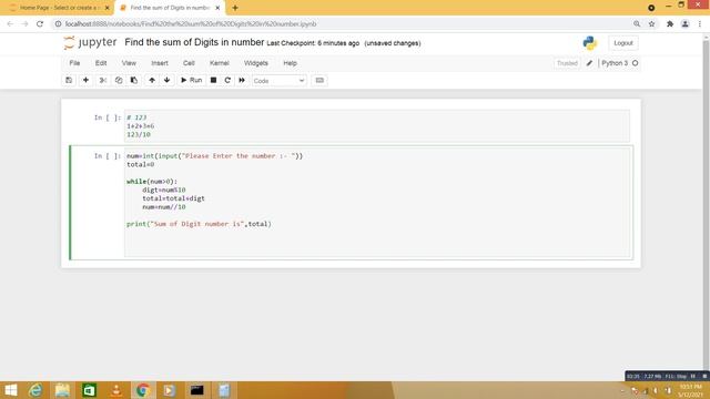 Python Program Find the sum of Digits in number смотреть онлайн