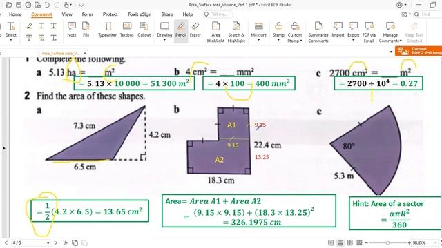 Area Surface area Volume Part 1_Review: Grade 10 смотреть онлайн