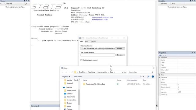 Opening .dat files with a dictionary in Stata смотреть онлайн