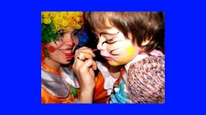 Аквагрим «Голубые глазки-розовые щечки»