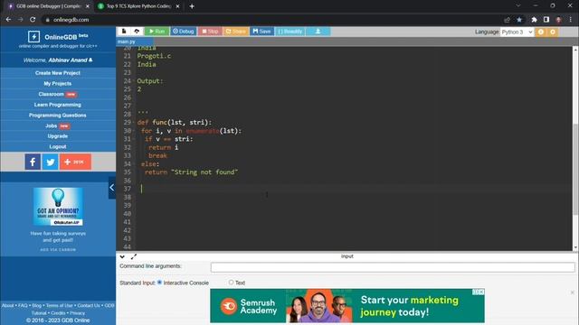 TCS Xplore iPA CPA 22 may 2022 Python 15 marks question Solution Code #1 смотреть онлайн