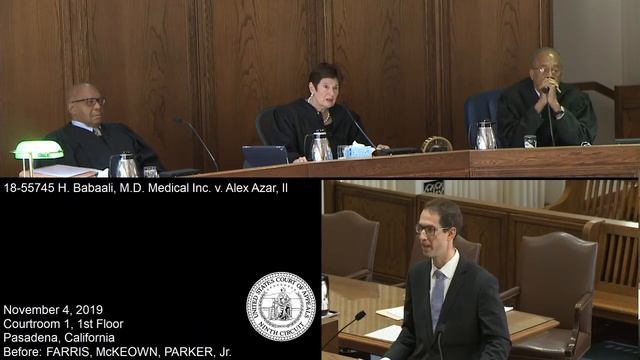 18-55745 H. Babaali, M.D. Medical Inc. v. Alex Azar, II смотреть онлайн