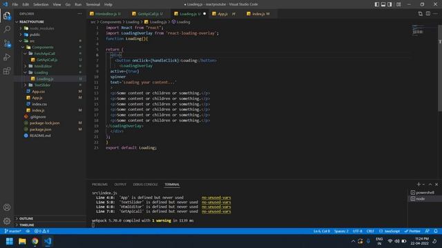Npm Loading Screen in React JS using React-Loading-Overlay || Button onClick Loading || React js смотреть онлайн