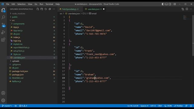 Fetch Data from JSON File in React JS смотреть онлайн