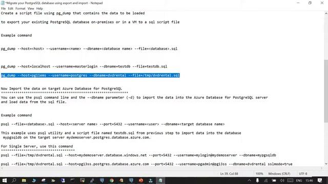 88 - Migrate PostgreSQL database using export and import(Azure postgres single server) смотреть онлайн